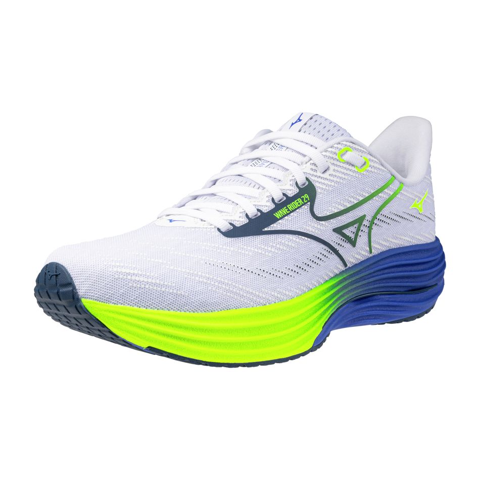 Scarpe Running Mizuno Wave Rider 29 - Bianco/Blu/Lime - J1GC2503-53