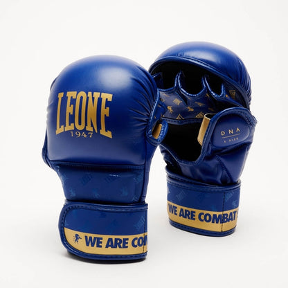 Guanti MMA Leone 1947 DNA - Blu/Oro - GP144 | Protezione Professionale