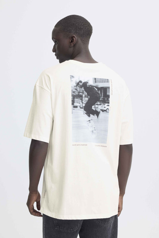 T-shirt Blend He BHKEATON - Bianco con Backprint - 20720341