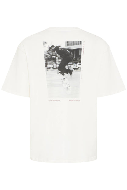 T-shirt Blend He BHKEATON - Bianco con Backprint - 20720341