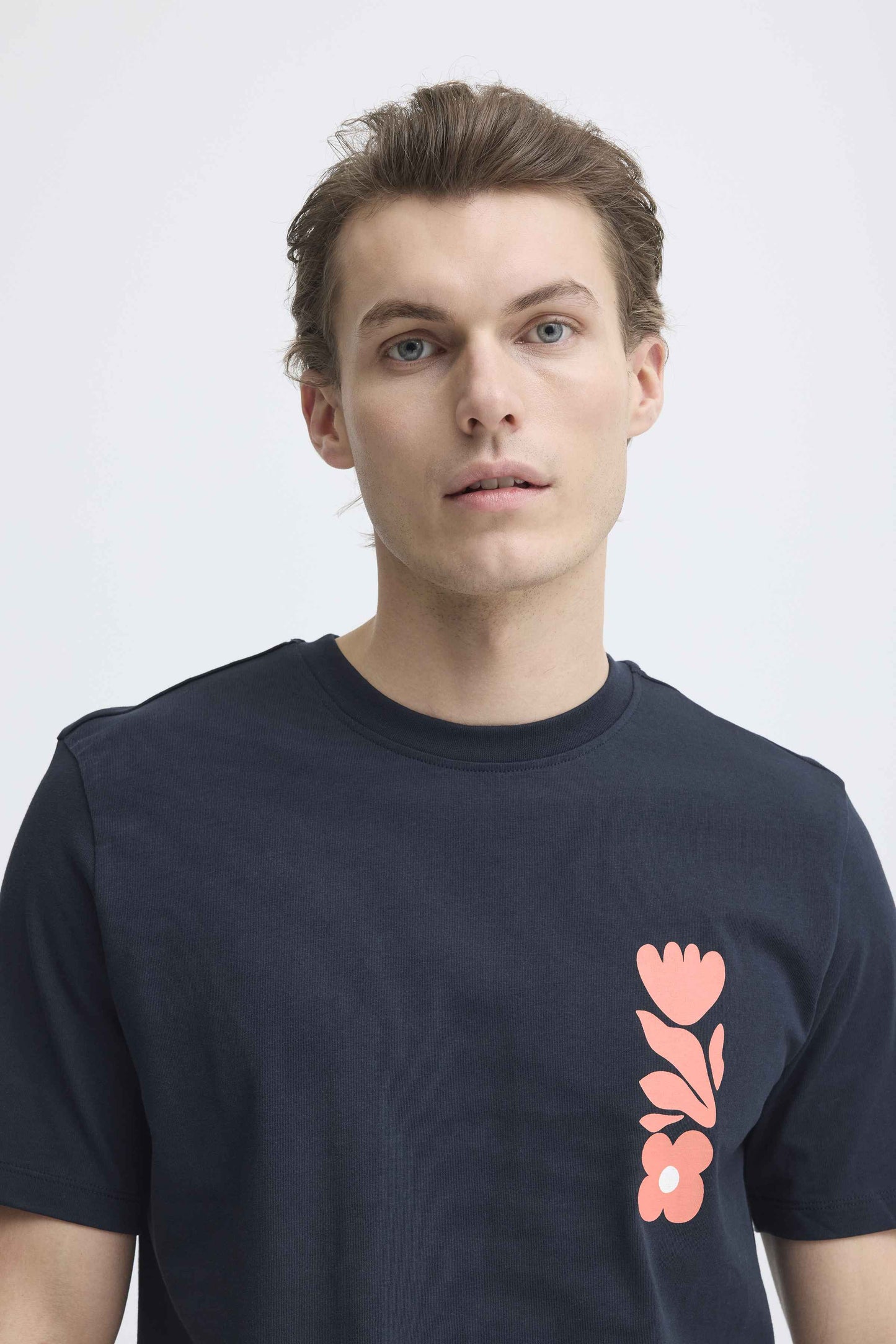 T-shirt Blend He BHSUN FLOWER SENSE - Blu Navy - 20720488