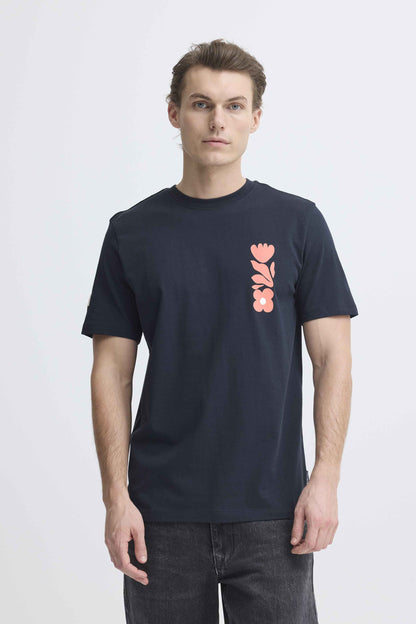 T-shirt Blend He BHSUN FLOWER SENSE - Blu Navy - 20720488