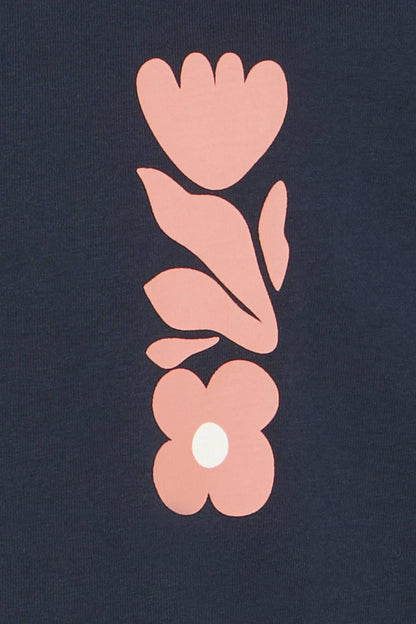 T-shirt Blend He BHSUN FLOWER SENSE - Blu Navy - 20720488