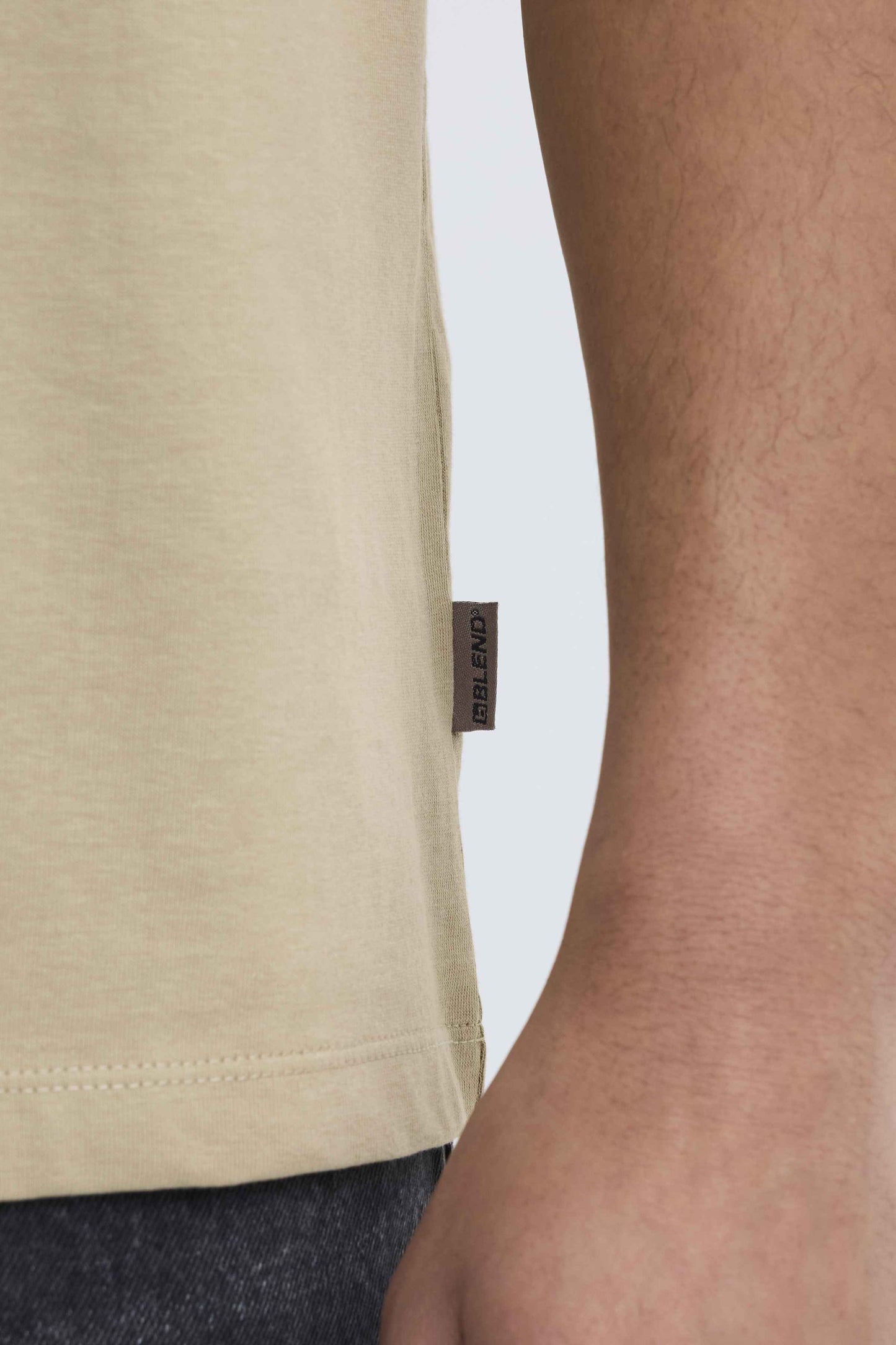 T-shirt Blend He BHSUN FLOWER SENSE - Beige - 20720488-900004705