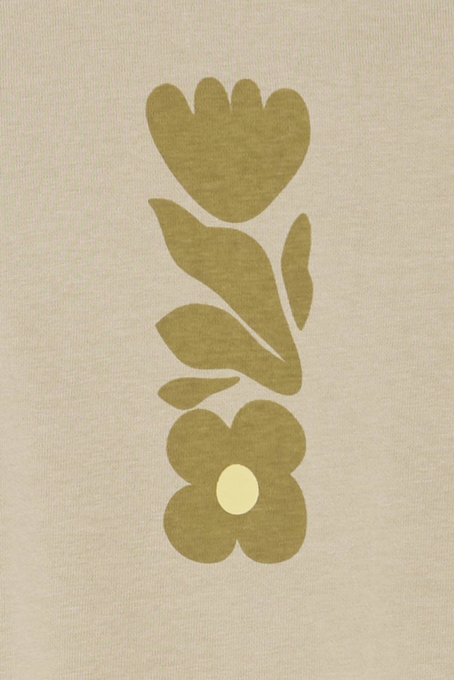 T-shirt Blend He BHSUN FLOWER SENSE - Beige - 20720488-900004705