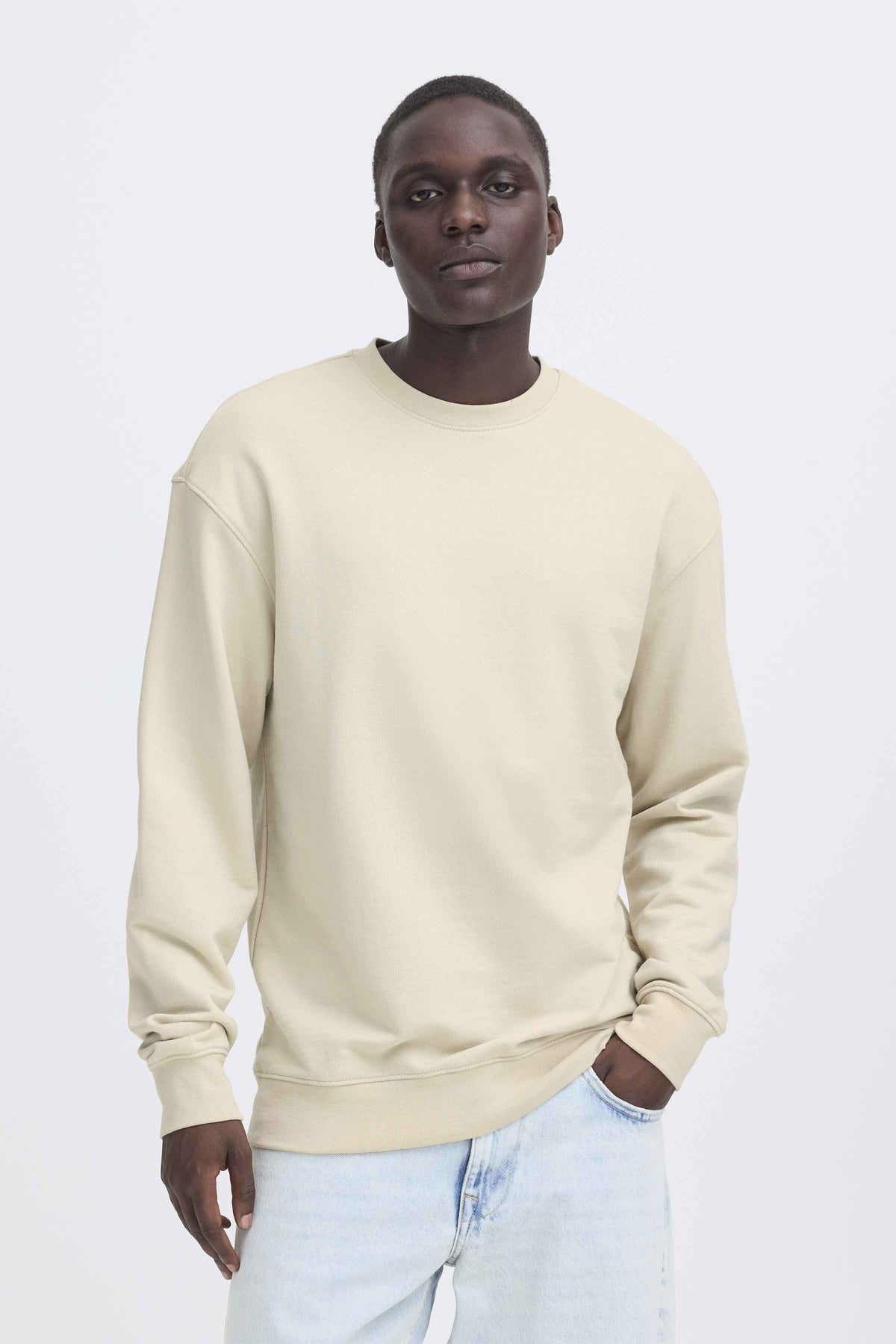 Felpa Blend He BHBRODY Crew Sweatshirt COTONE FRENCH TERRY - Beige - 20720214-141107