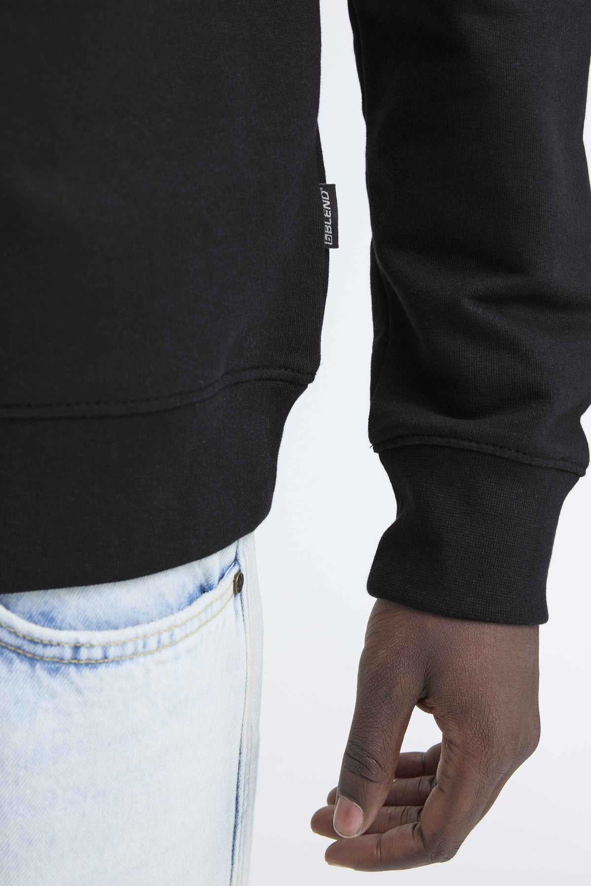 Felpa Blend He BHBRODY Crew Sweatshirt COTONE FRENCH TERRY - Nero - 20720214-193911