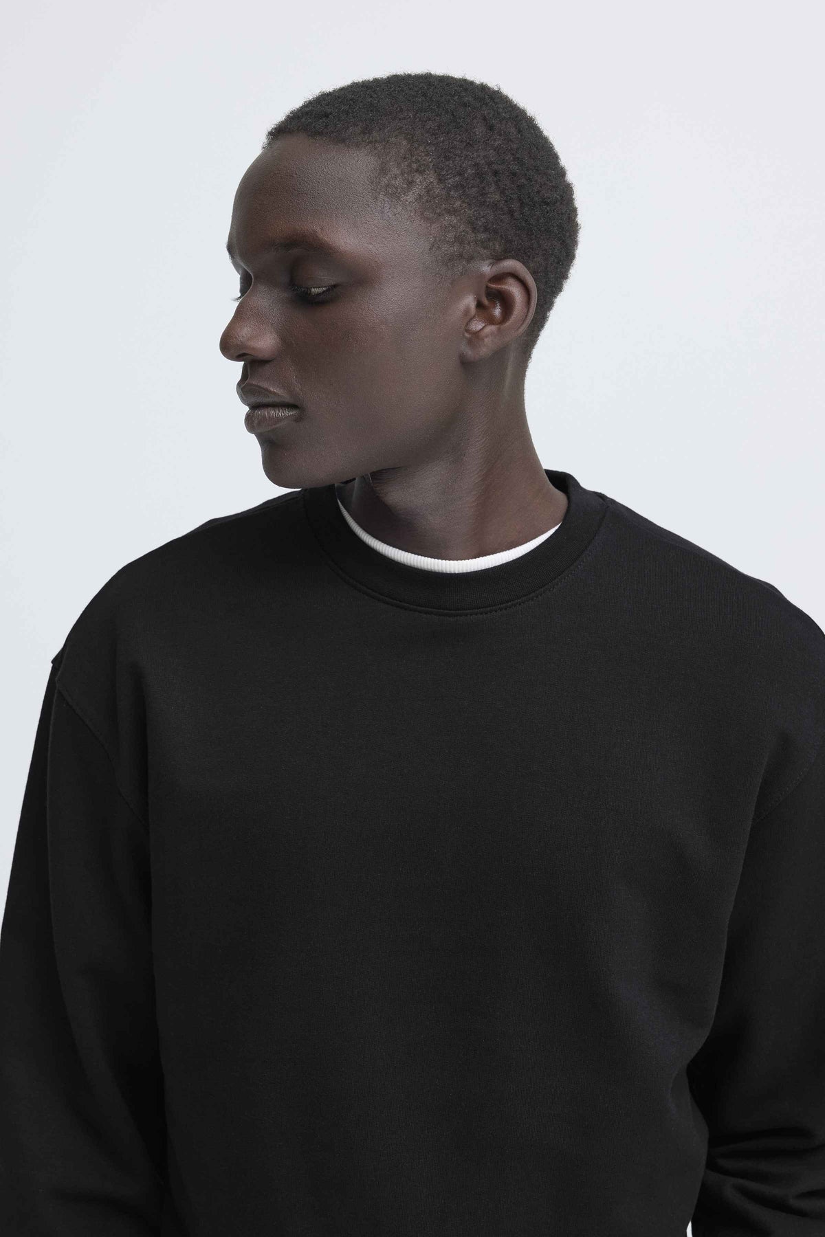 Felpa Blend He BHBRODY Crew Sweatshirt COTONE FRENCH TERRY - Nero - 20720214-193911