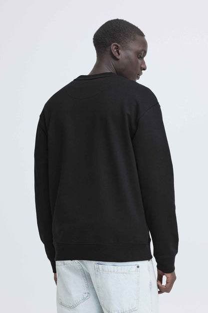 Felpa Blend He BHBRODY Crew Sweatshirt COTONE FRENCH TERRY - Nero - 20720214-193911