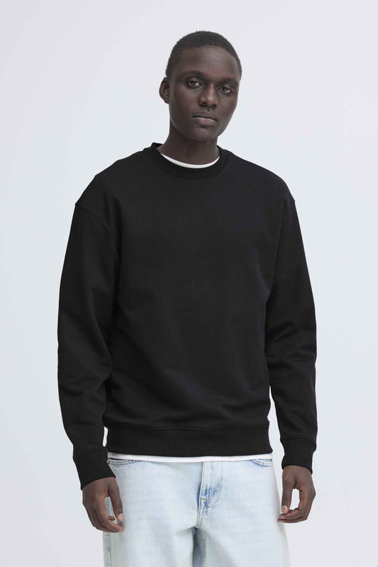 Felpa Blend He BHBRODY Crew Sweatshirt COTONE FRENCH TERRY - Nero - 20720214-193911