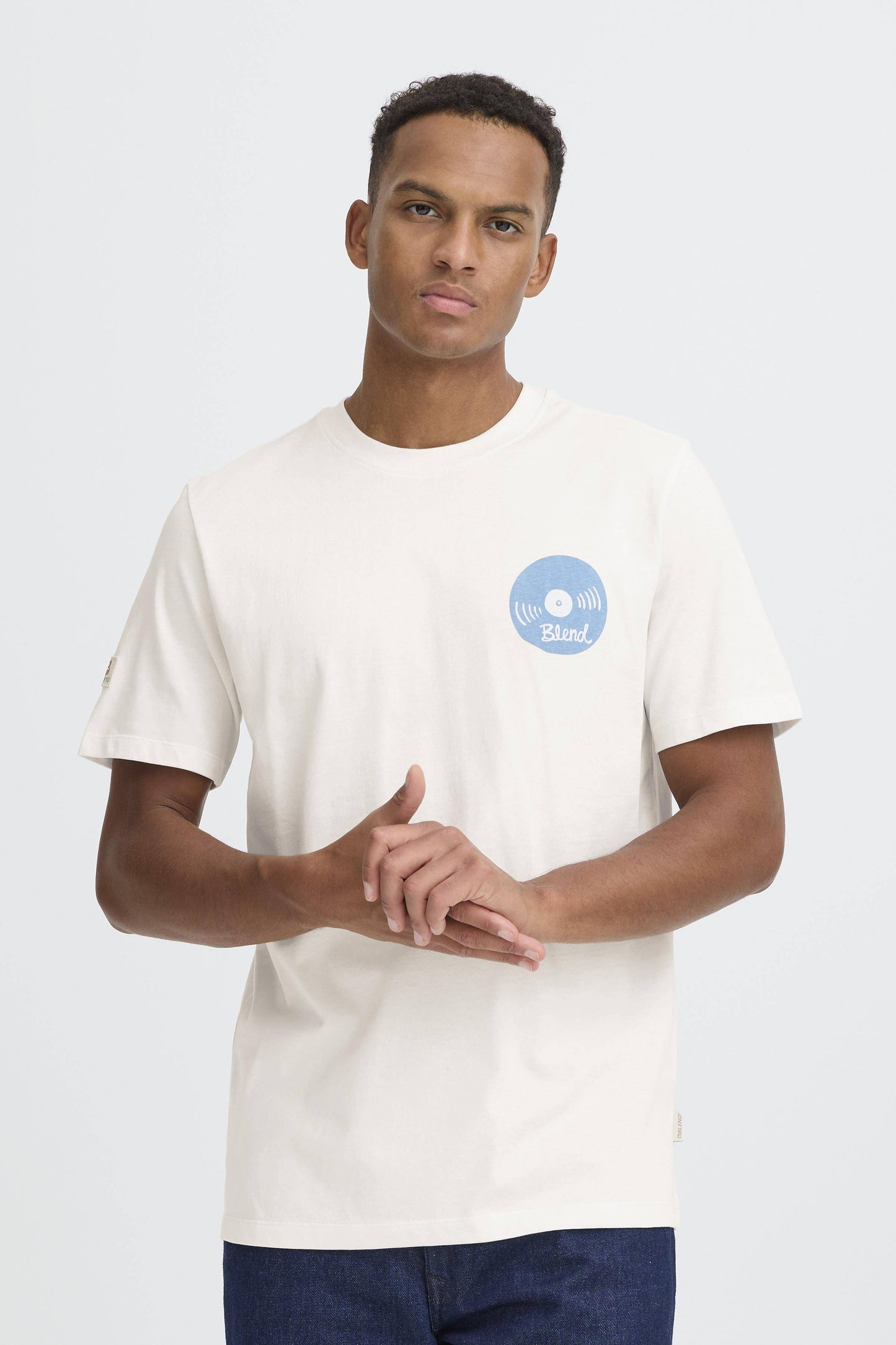 T-shirt Blend He BHSUN SENSE MUSIC - BEIGE off white- 20720515-900005002