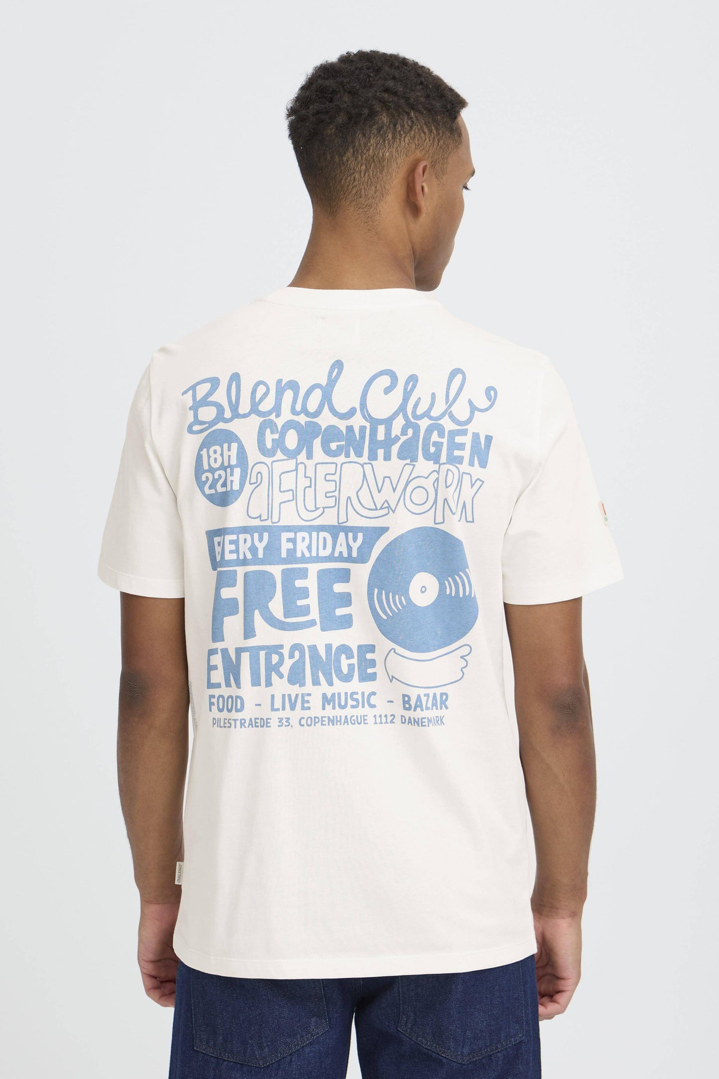 T-shirt Blend He BHSUN SENSE MUSIC - BEIGE off white- 20720515-900005002