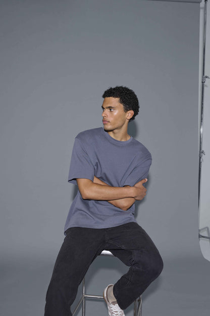 T-shirt Blend He BHFISHER Oversize - Grigio Antracite - 20718772-193910