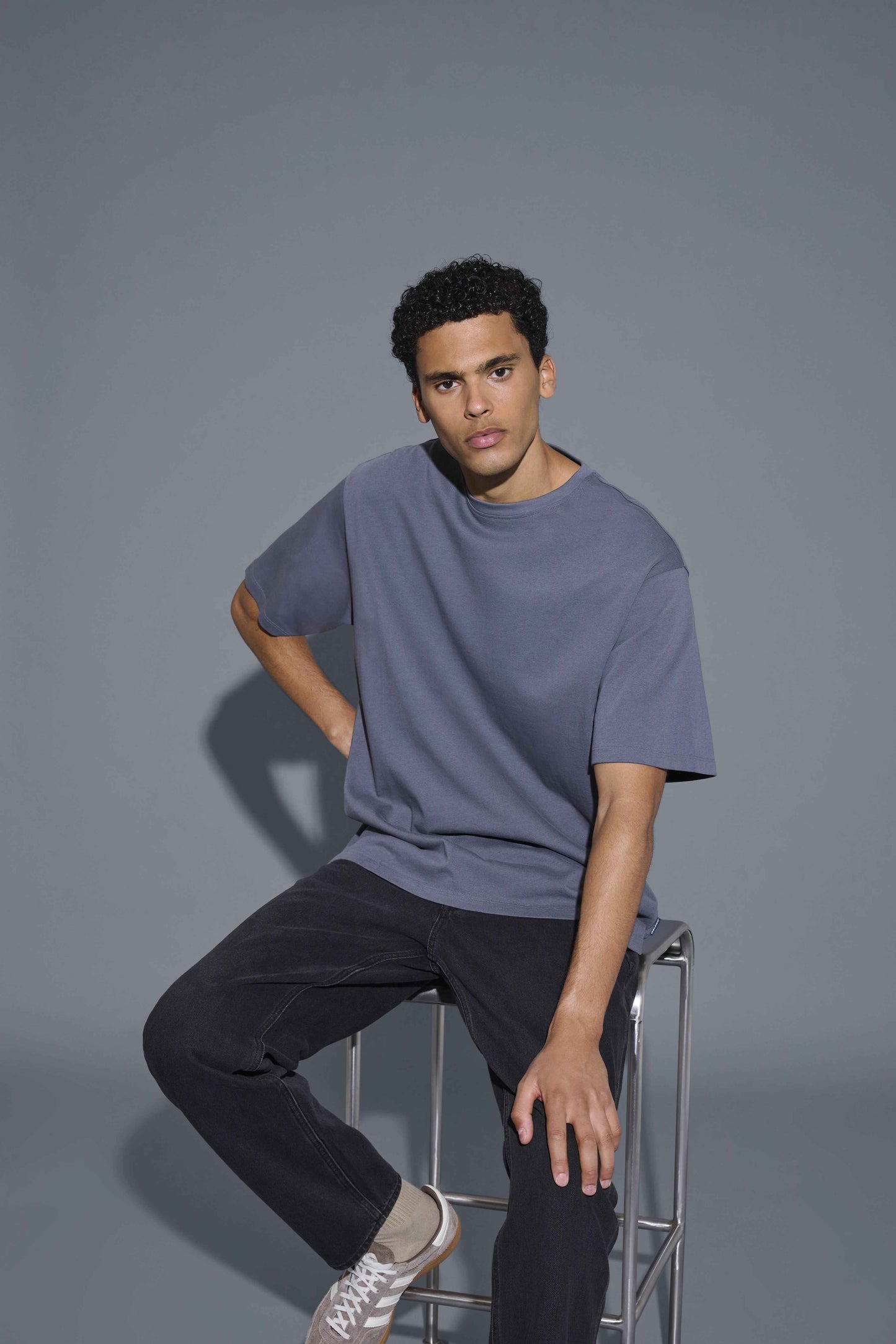 T-shirt Blend He BHFISHER Oversize - Grigio Antracite - 20718772-193910
