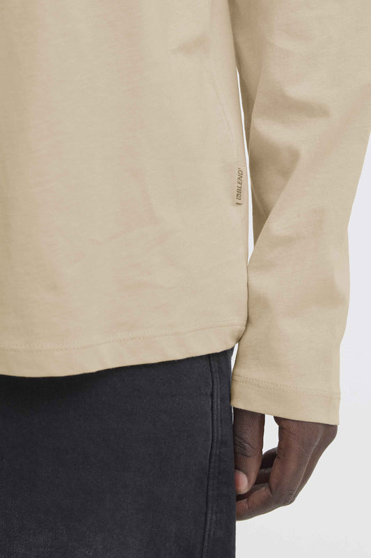 T-shirt Manica Lunga Blend He BHKEMUEL Graphic - Beige - 20720496