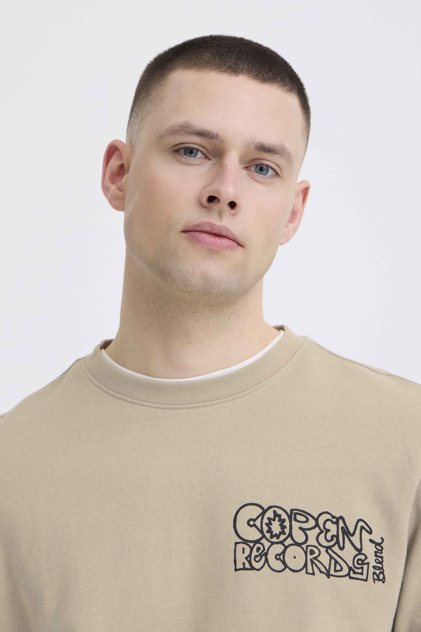 Felpa Blend He BHSUN MUSIC SWEAT - Beige Sabbia - 20720519-900005028