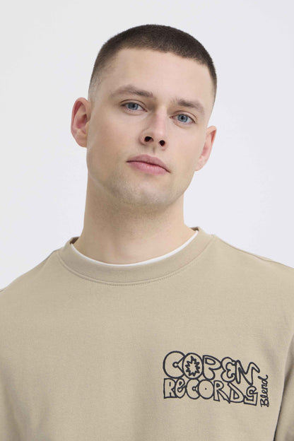 Felpa Blend He BHSUN MUSIC SWEAT - Beige Sabbia - 20720519-900005028