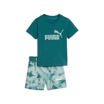 PUMA Minicats ESS Tie-Dye Set Neonato - Completo T-shirt e Shorts (693291-41)