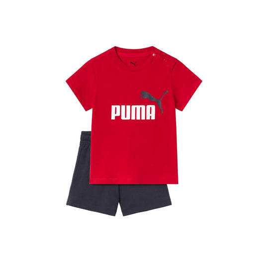 PUMA Essentials Set Neonato Rosso/Blu - T-shirt e Pantaloncini (686285-11)