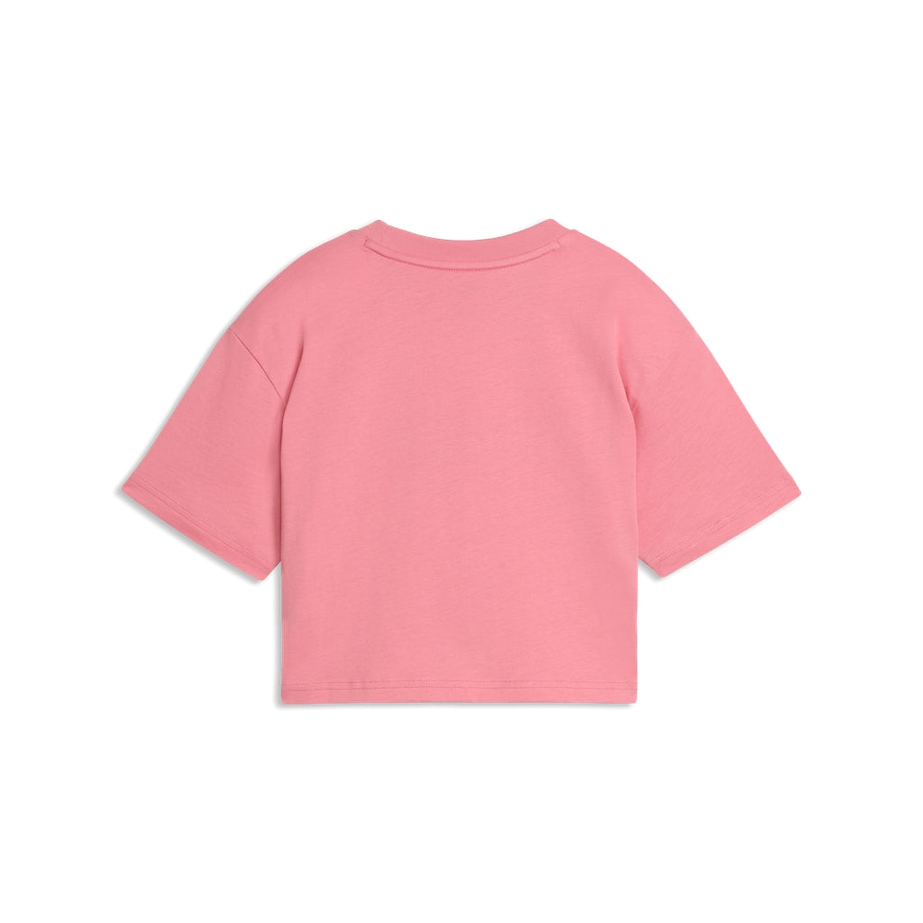Puma ess 2 color logo tee - t-shirt ragazza rosa (686071-25)