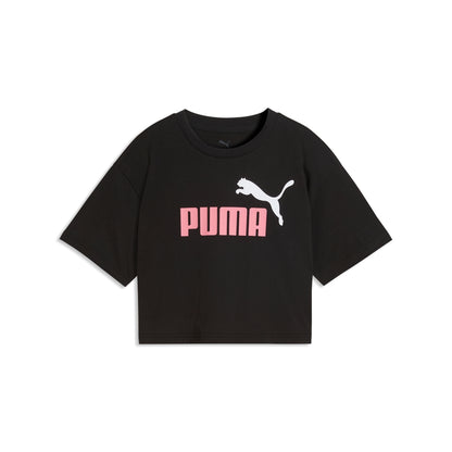 Maglia puma ess 2 color logo tee - 686071-56 nero rosa