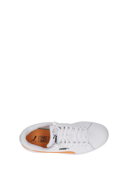 Scarpe puma smash 3.0 l jr - 392031-25 bianco arancione