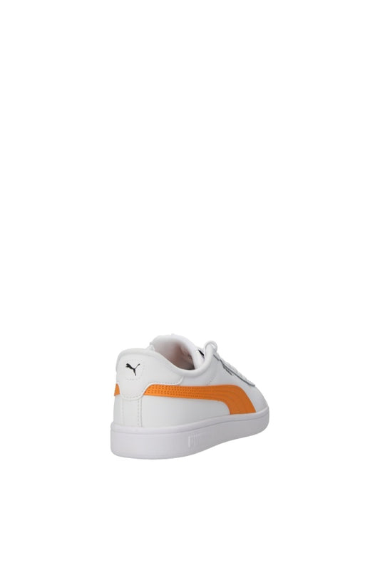 Scarpe puma smash 3.0 l jr - 392031-25 bianco arancione