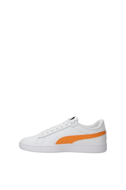 Scarpe puma smash 3.0 l jr - 392031-25 bianco arancione