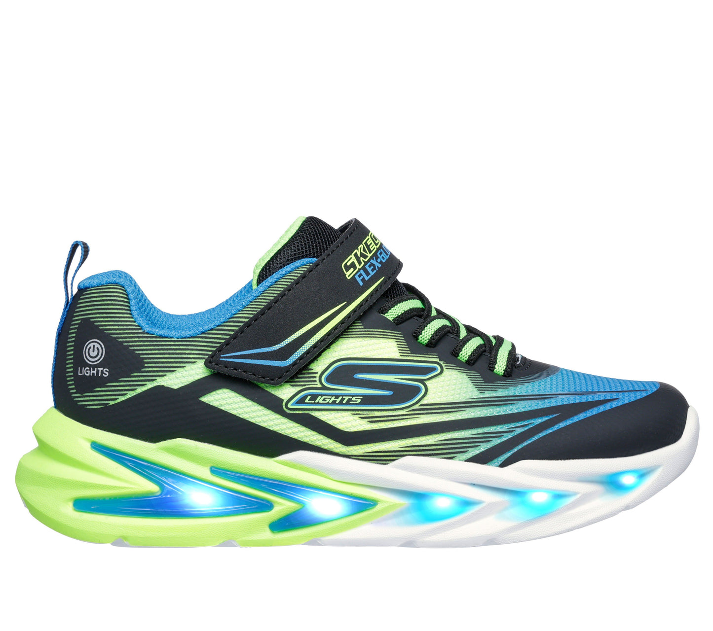 Scarpe skechers flex-glow ultra - 400139l-bblm nero lime