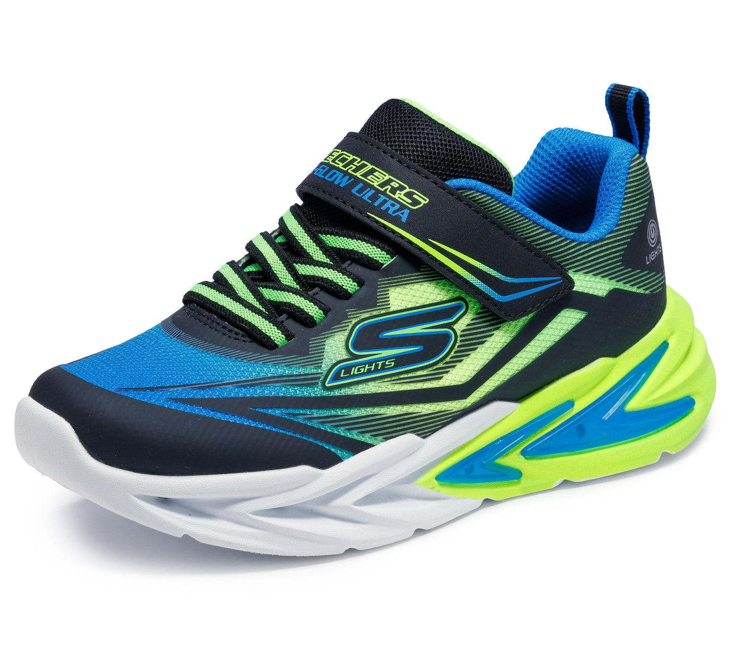 Scarpe skechers flex-glow ultra - 400139l-bblm nero lime