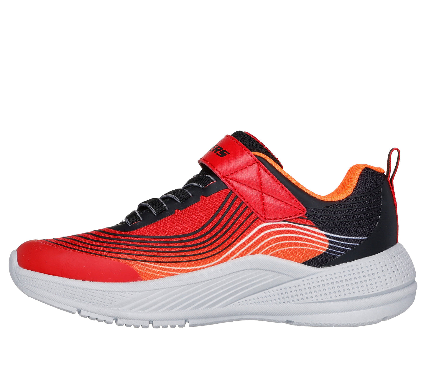 Scarpe skechers microspec advance - 403926l-rdbk rosso nero