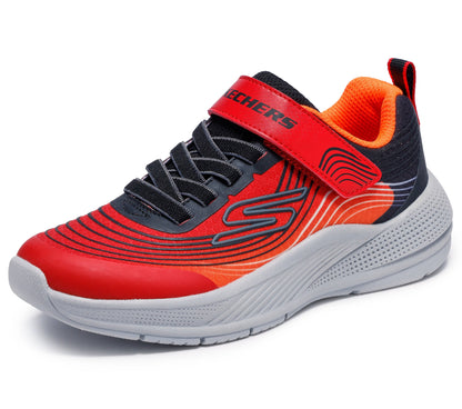 Scarpe skechers microspec advance - 403926l-rdbk rosso nero