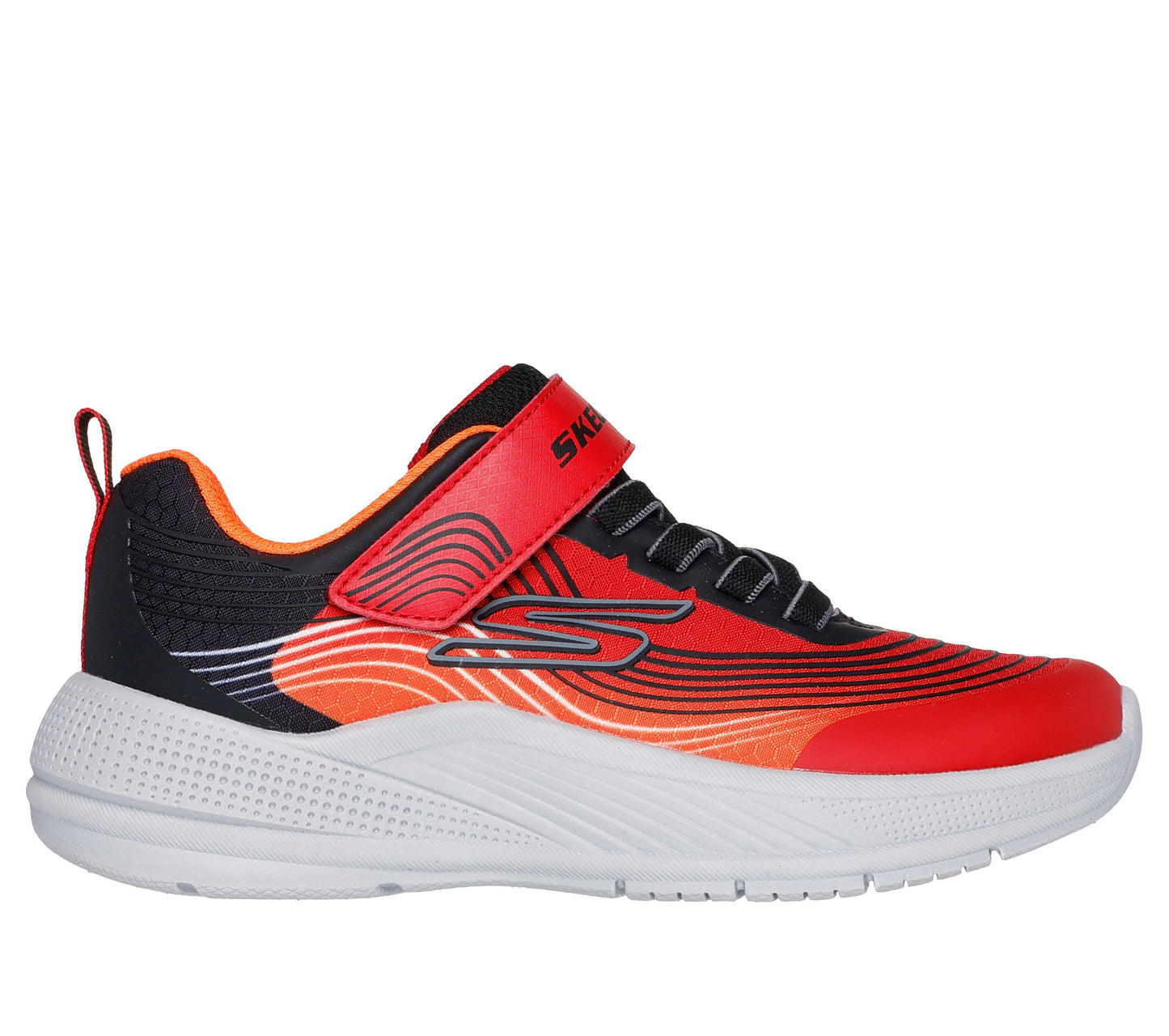 Scarpe skechers microspec advance - 403926l-rdbk rosso nero