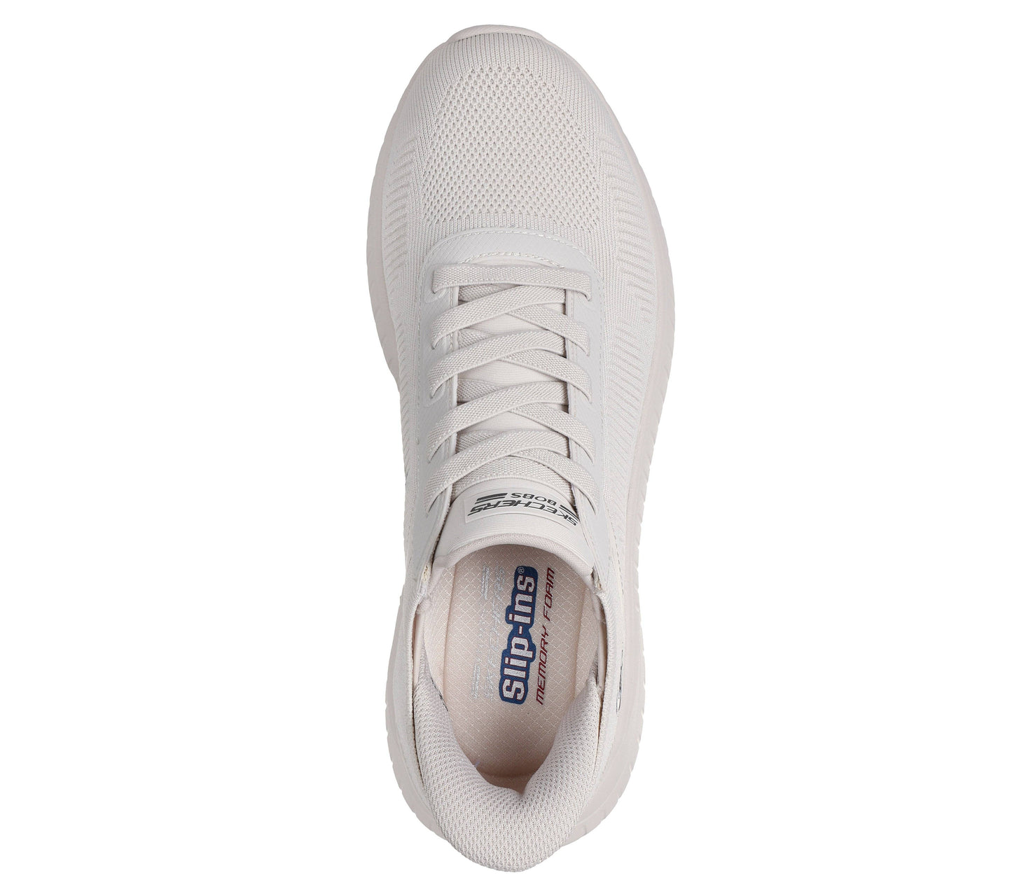 Scarpe skechers bobs squad chaos - solid step - 118312-ofwt bianco sporco
