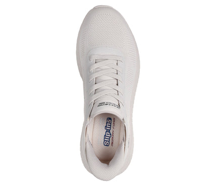 Scarpe skechers bobs squad chaos - solid step - 118312-ofwt bianco sporco