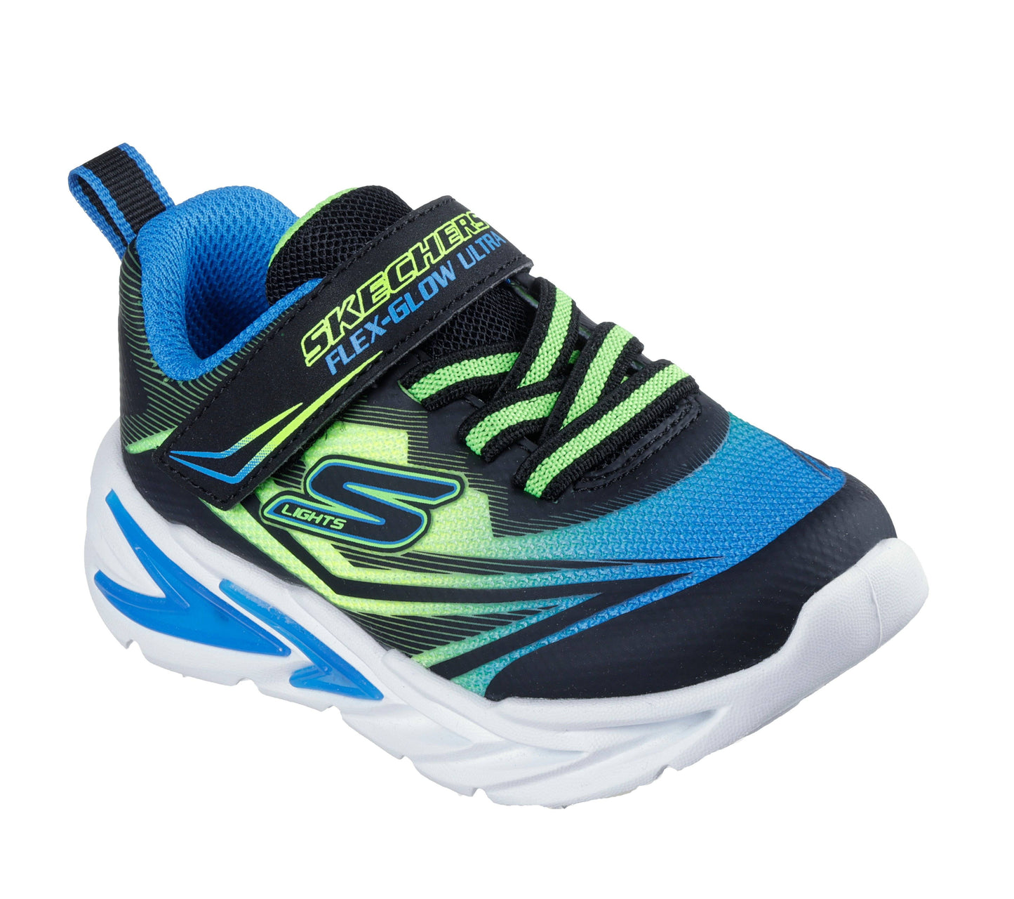 Scarpe skechers s lights-flex-glow ultra - 400139n-bblm nero lime