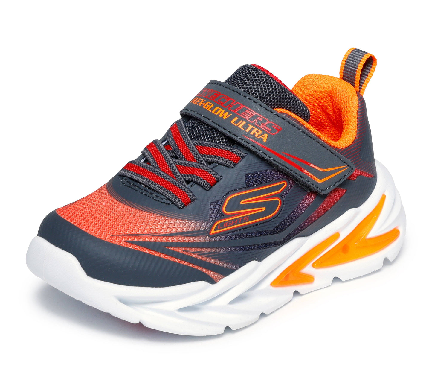 Scarpe skechers s lights-flex-glow ultra - 400139n-ccrd grigio rosso