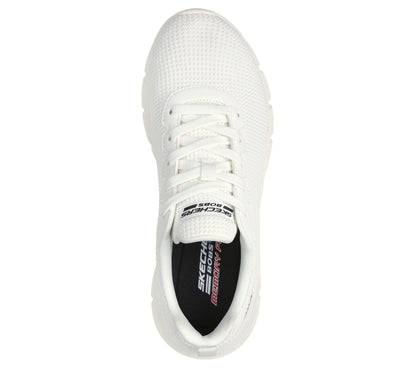 Scarpe skechers bobs b flex - visionary essence - 117346-w bianco