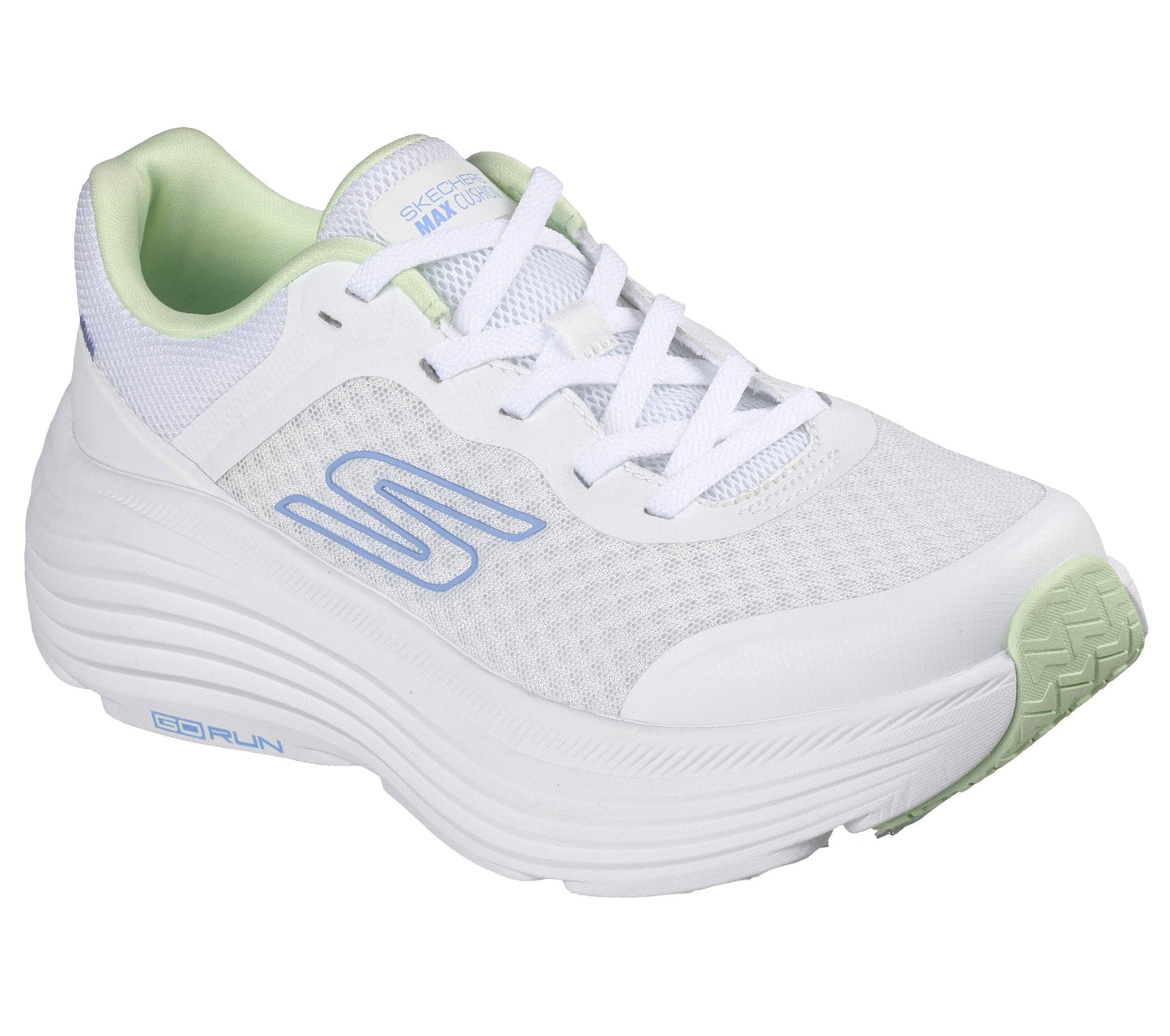 Scarpe skechers max cushioning endeavour - ca - 129470-wmnt bianco menta