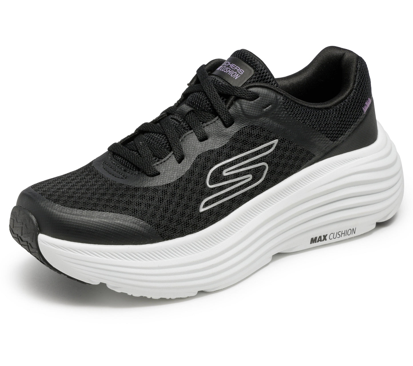 Scarpe skechers max cushioning endeavour - ca - 129470-bkw nero bianco