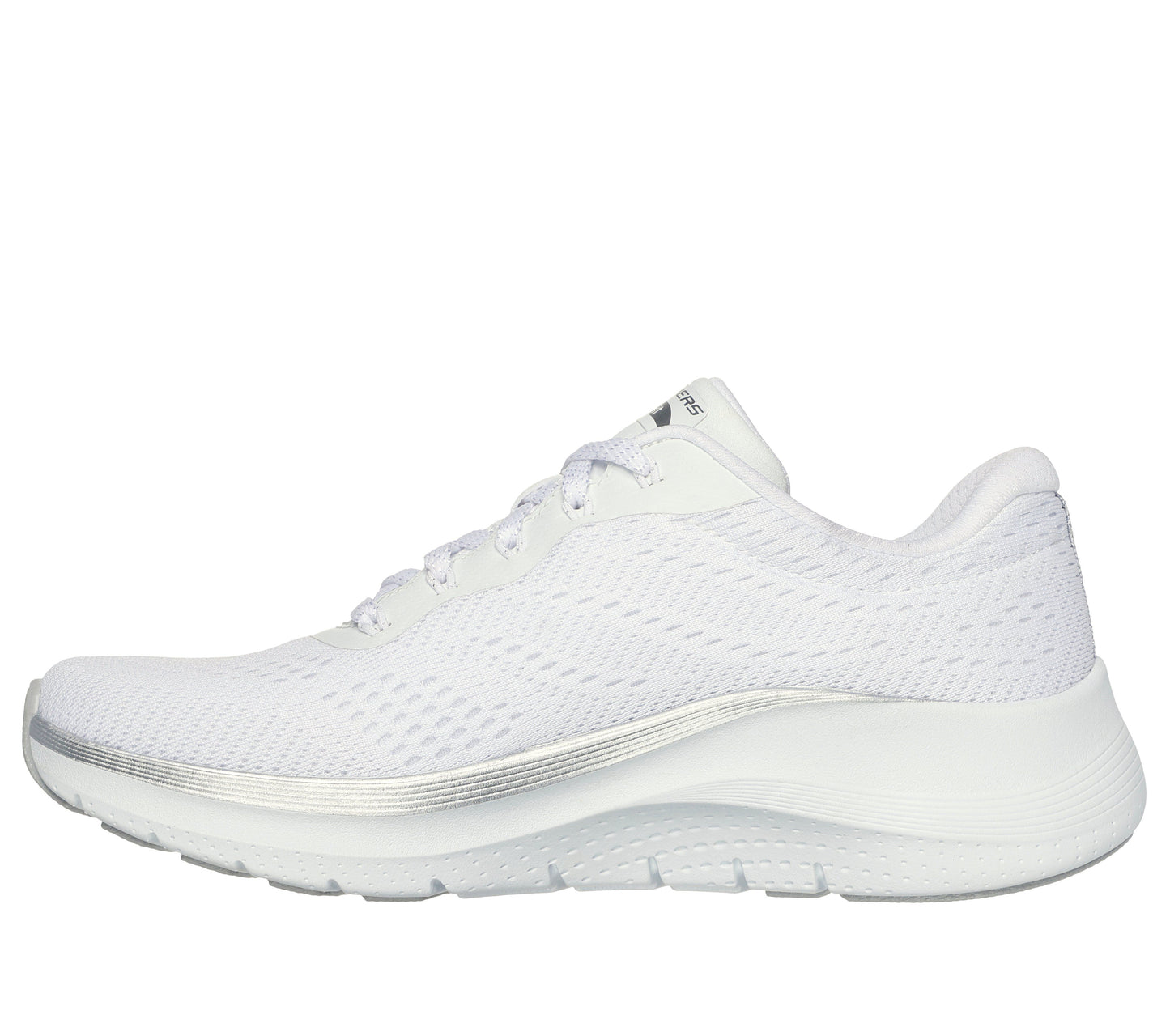 Scarpe skechers arch fit 2.0 - glow the distanc - 150067-wsl bianco argento