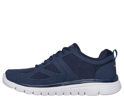 Scarpe skechers burns - agoura - 52635-nvor navy arancio