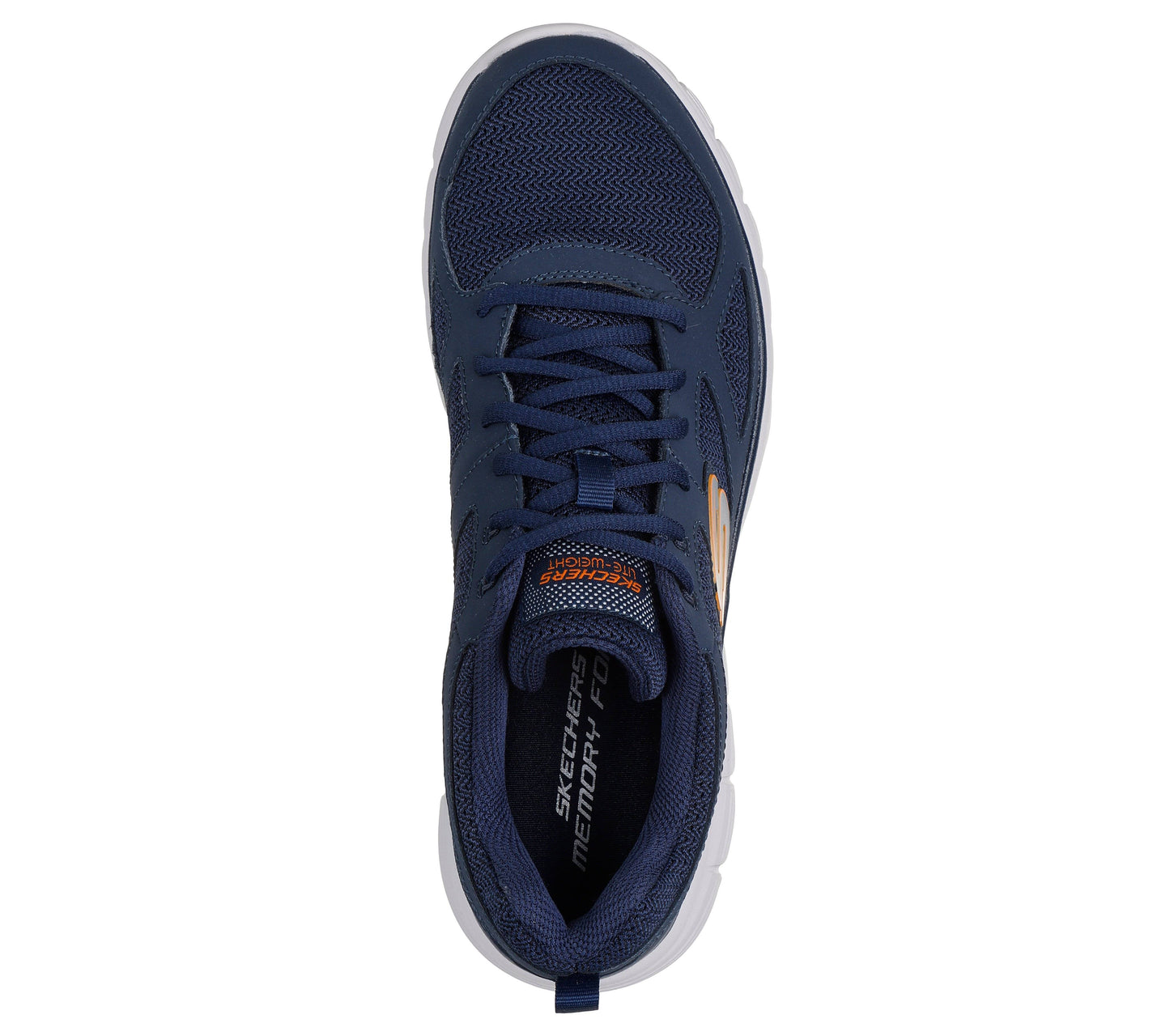 Scarpe skechers burns - agoura - 52635-nvor navy arancio