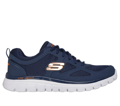 Scarpe skechers burns - agoura - 52635-nvor navy arancio