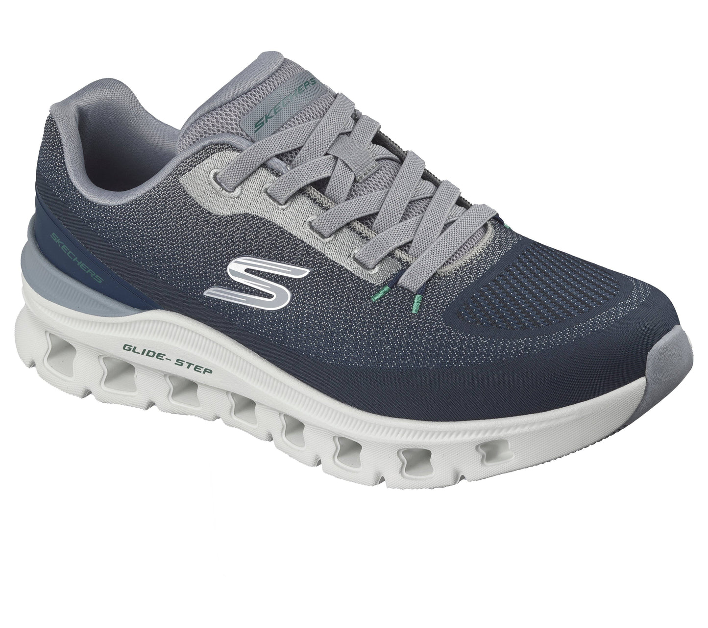 Scarpe skechers glide-step pro - waverra - 233132-nvgy blu grigio