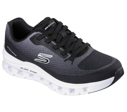 Scarpe skechers glide-step pro - waverra - 233132-bkw nero bianco