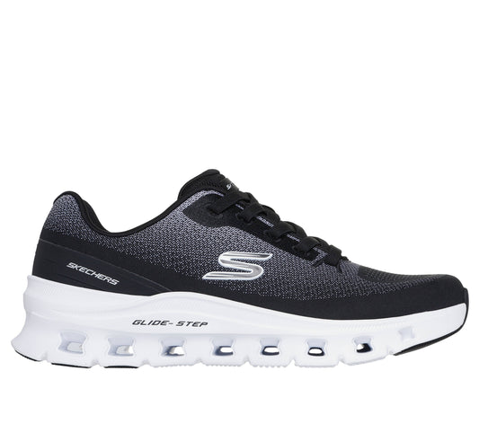 Scarpe skechers glide-step pro - waverra - 233132-bkw nero bianco