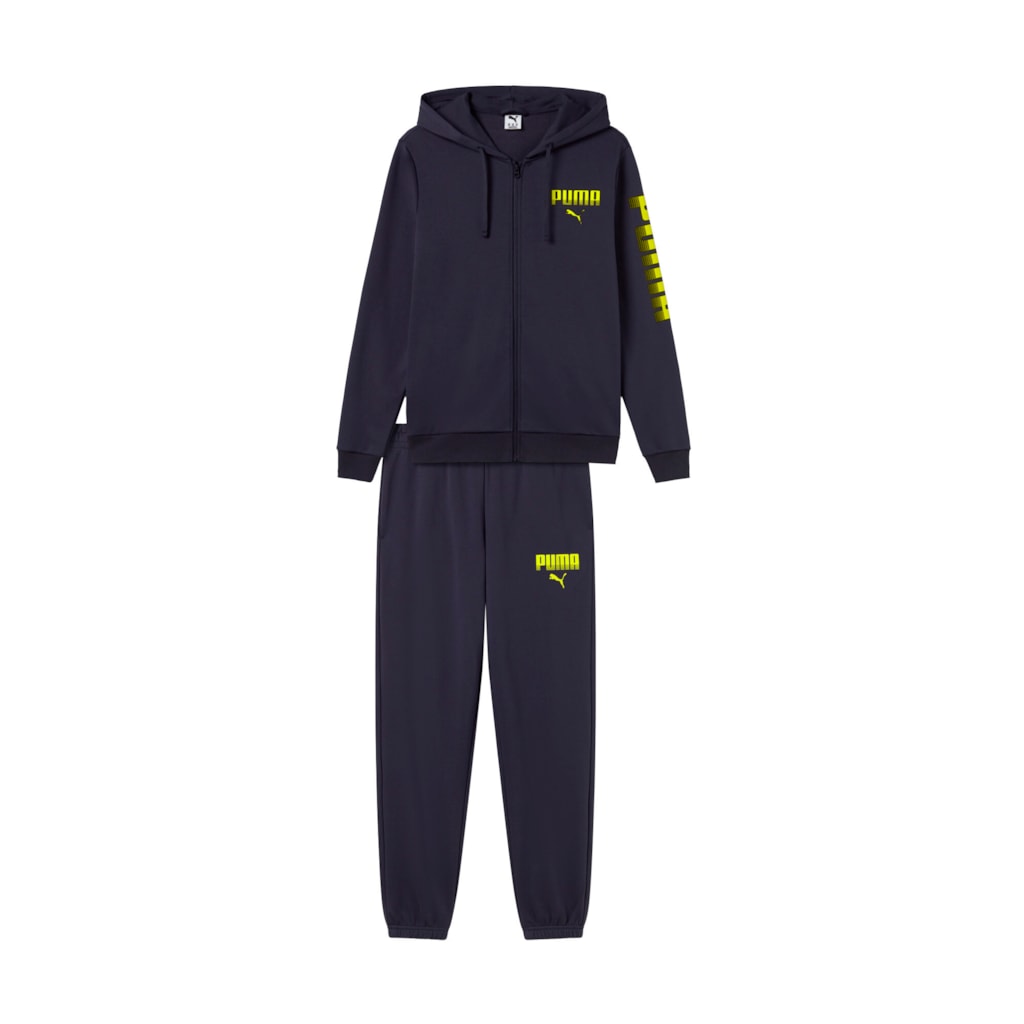 Tuta Puma Ess Graphic FZ Suit TR - 694945-16 Blu Navy
