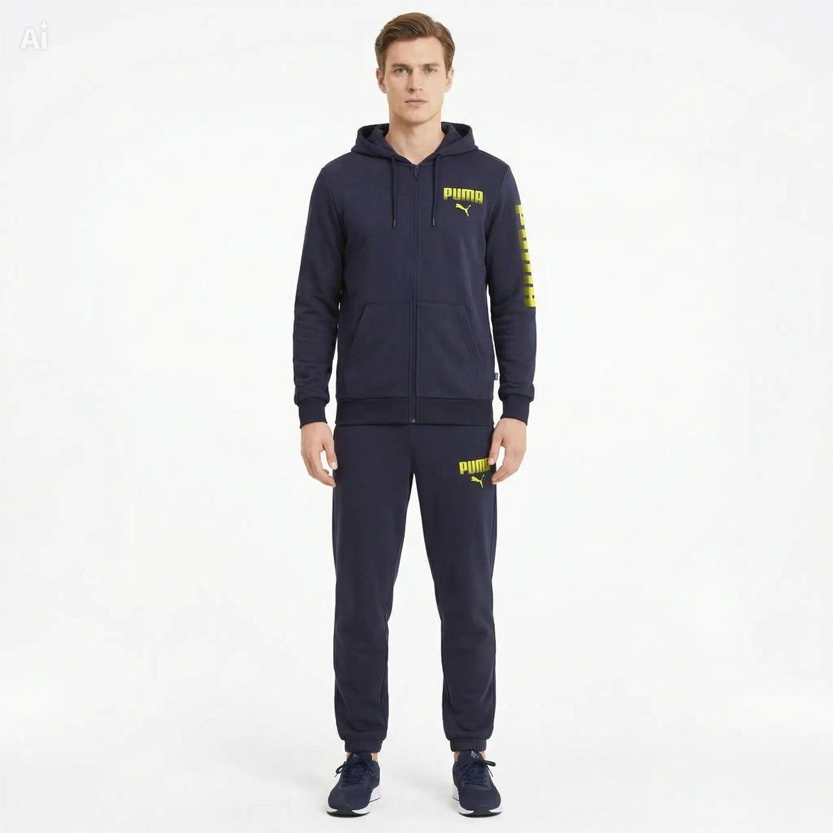 Tuta Puma Ess Graphic FZ Suit TR - 694945-16 Blu Navy