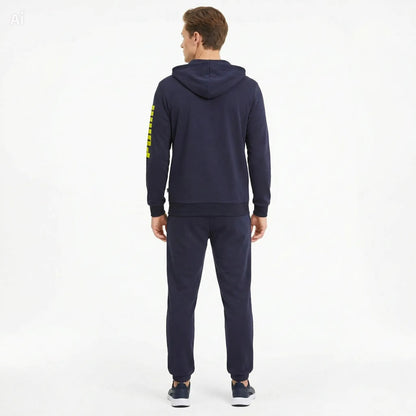 Tuta Puma Ess Graphic FZ Suit TR - 694945-16 Blu Navy